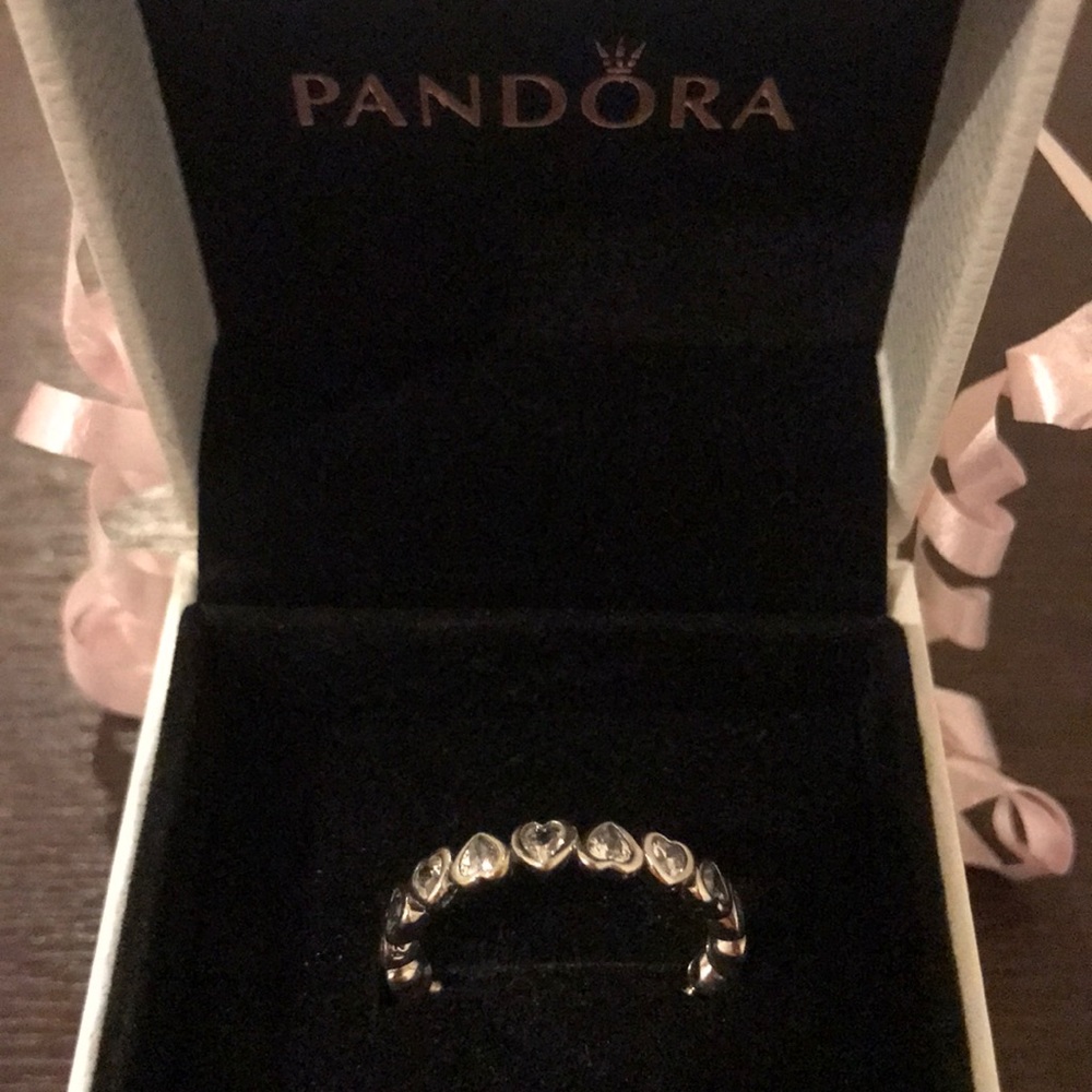 Pandora linked heart ring ♥️
